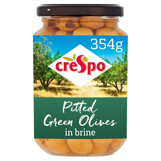 Crespo RETAIL Pitted Green Olives 354gm