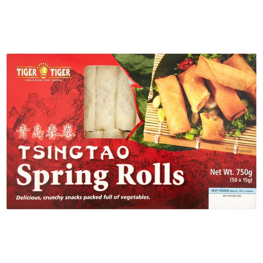 Tsingtao Frozen Mini Vegetable Spring Rolls 750gm