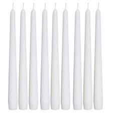 Tapered White Candles 100 x 10inch