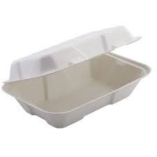GoPack Bagasse Clamshell Takeaway Box 250 x 9inch x 6inch