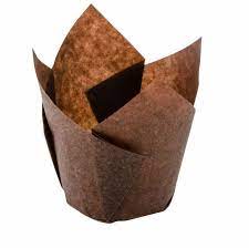 Jumbo Chocolate Greeseproof Tulip Muffin Cases 200 x 175mm