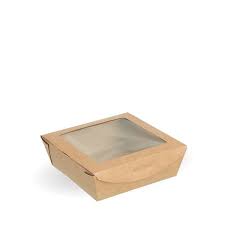 Small Kraft Window Salad Box 300 x 285ml