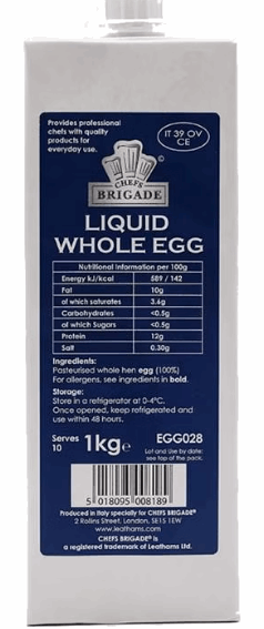 Chefs Brigade Liquid Egg Whole 1ltr