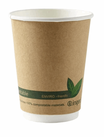 Dispo Biodegradable Double Wall Kraft Coffee Cups 500 x 12oz