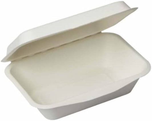Dispo Bagasse Clamshell Takeaway Box 600 x 7inch x 5inch