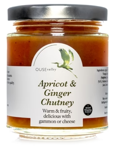 Ouse Valley Apricot & Ginger Chutney 6 x 220gm - TO ORDER ONLY
