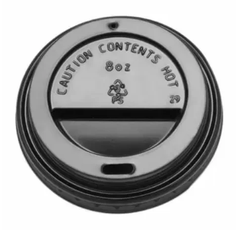 Go-Pak Black Coffee Cup Lid 1000 x 8oz