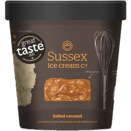 Retail Sussex Ice Cream Salted Caramel Ice Cream 500ml - TO ORDER ONLY