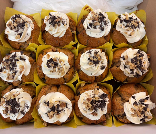 Sussex Handmade Banana walnut & choc chip Muffin 1 x 12 - TO ORDER ONLY