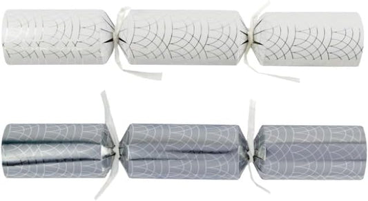 Luxury Silver & White Geo Crackers 50 x 11inch