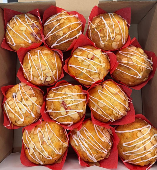 Sussex Handmade Bakewell Muffin 1 x 12 - TO ORDER ONLY