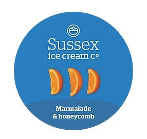 Retail Sussex Ice Cream Marmalade & Honeycomb Ice Cream 500ml - TO ORDER ONLY