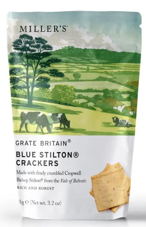 Millers Grate Britain Bishop Stilton Crackers Pouch 20 x 45g - TO ORDER ONLY