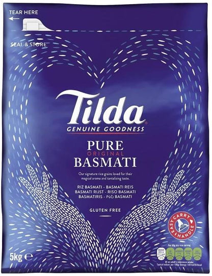 Tilda Pure Basmati Rice Blue Bag 5kg