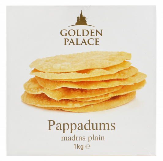 Golden Palace Madras Plain Pappadums 1kg