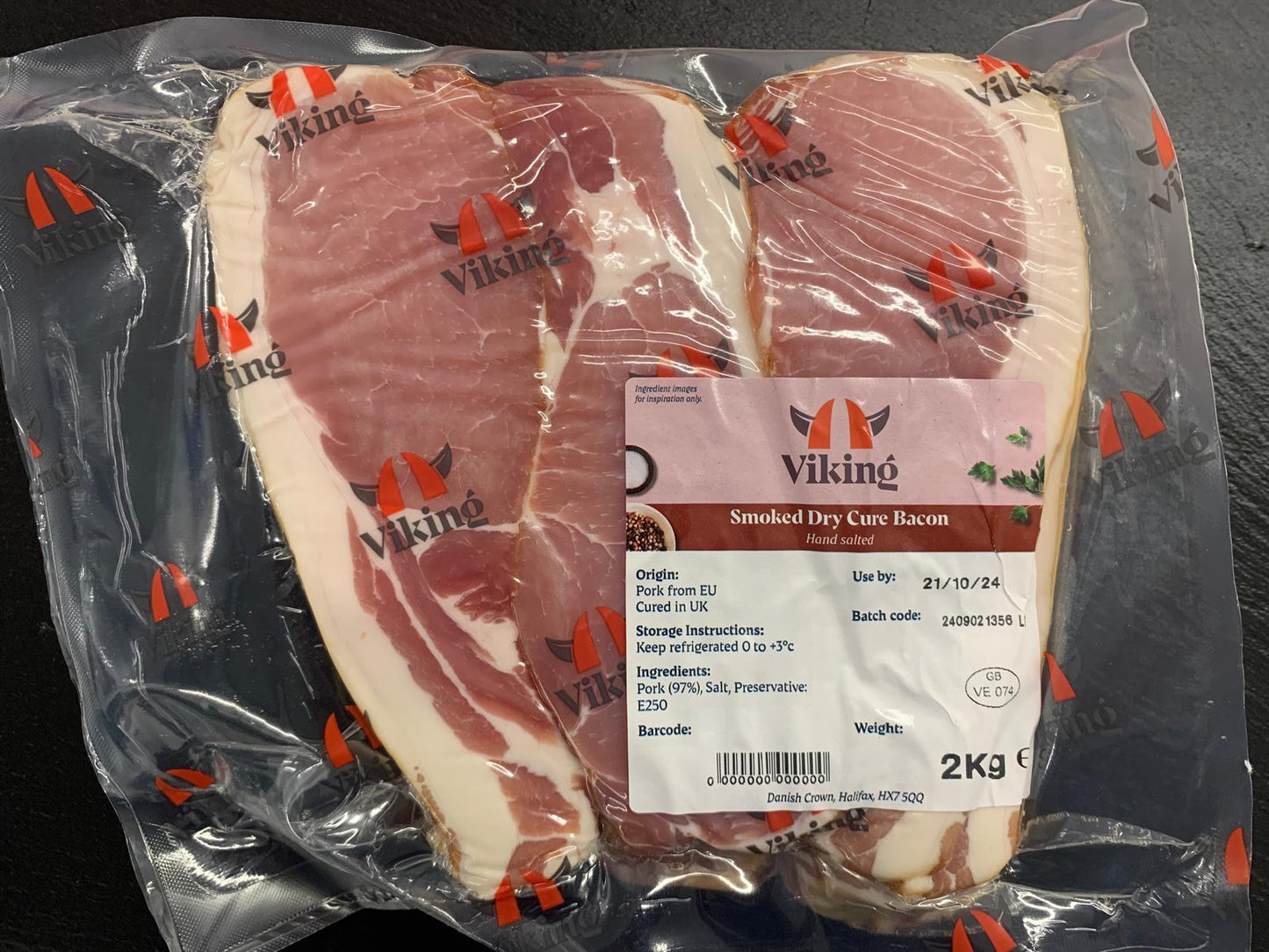 Dry Cured Smoked Bacon 2kg