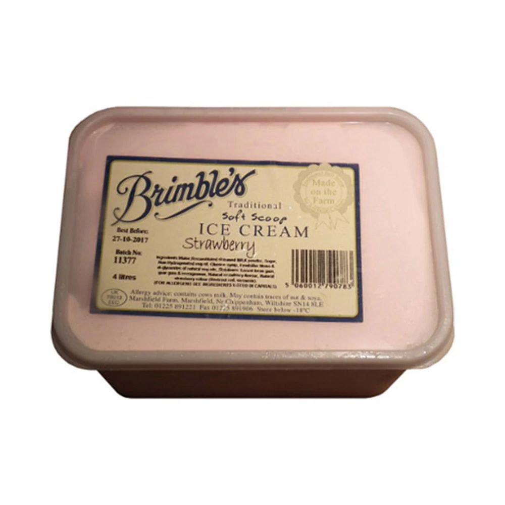 Brimbles Strawberry Ice Cream 4ltr