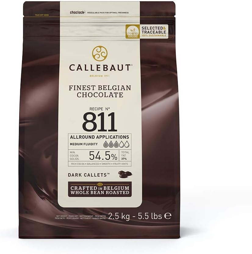 Callebaut 811 Plain Chocolate Callets 2.5kg
