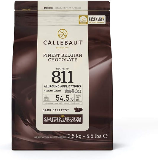 Callebaut 811 Plain Chocolate Callets 2.5kg