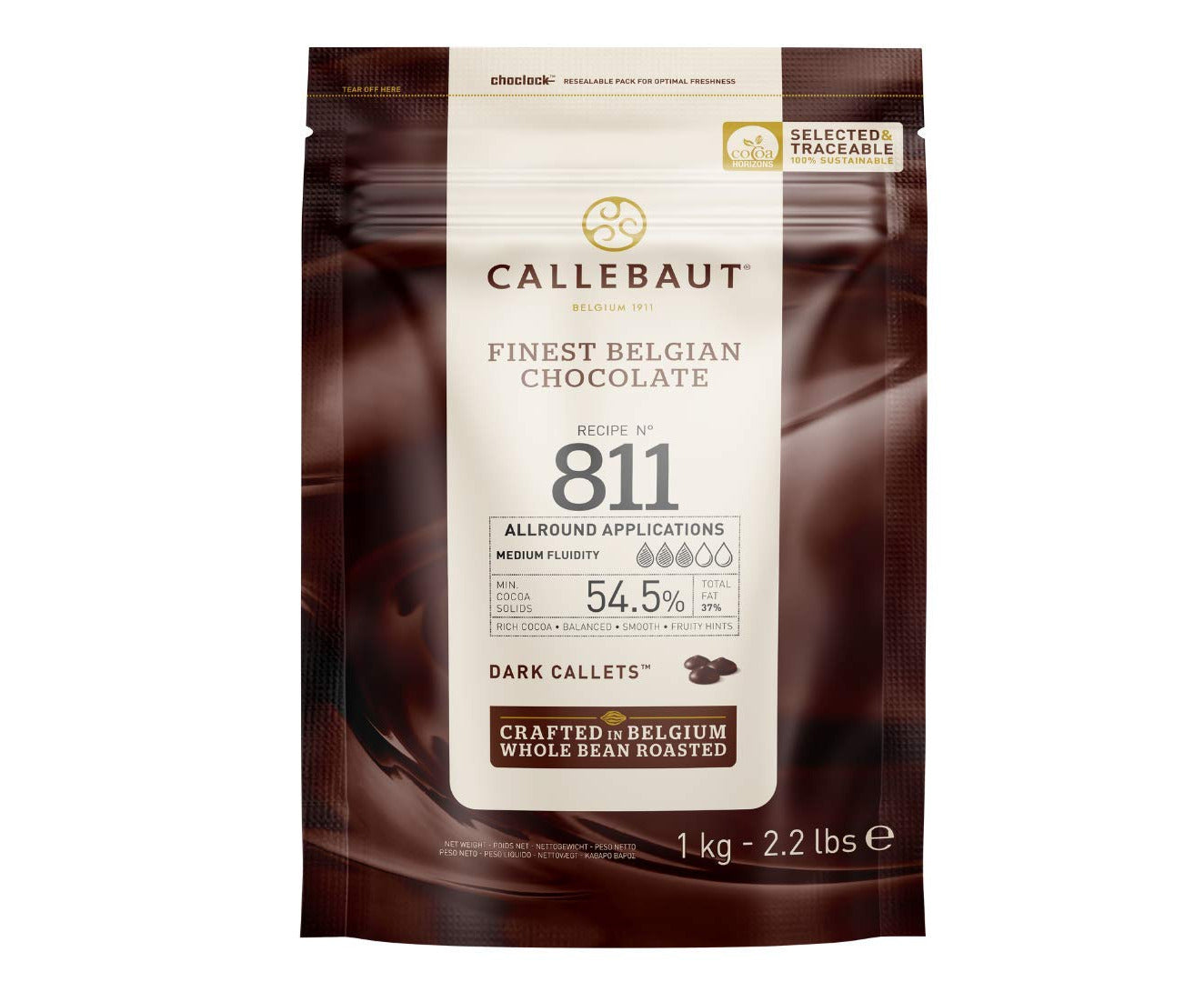 Callebaut 811 Plain Chocolate Callets 1kg