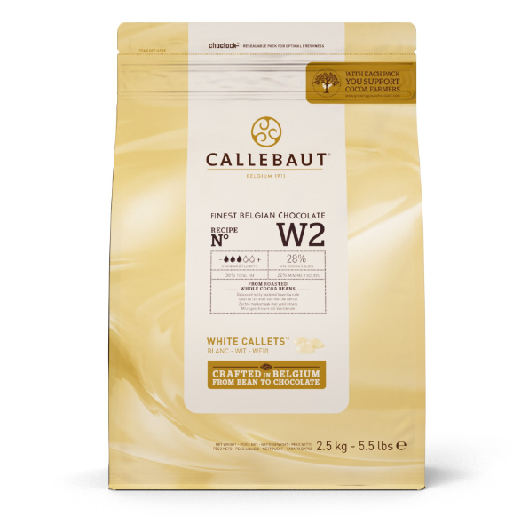 Callebaut 28% White Chocolate Callets 2.5kg