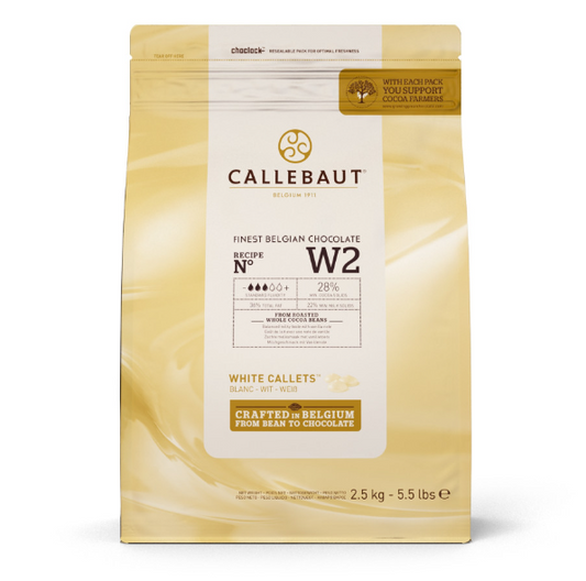 Callebaut 28% White Chocolate Callets 2.5kg
