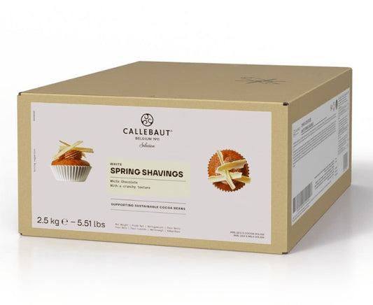 Callebaut White Chocolate Spring Shavings 2.5kg