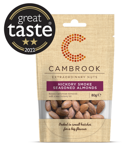 Cambrook Hickory Smoked Seasoned Almonds 12 x 80gm