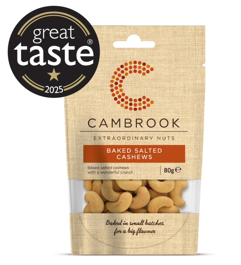 Cambrook Baked & Salted Cashews 12 x 80gm
