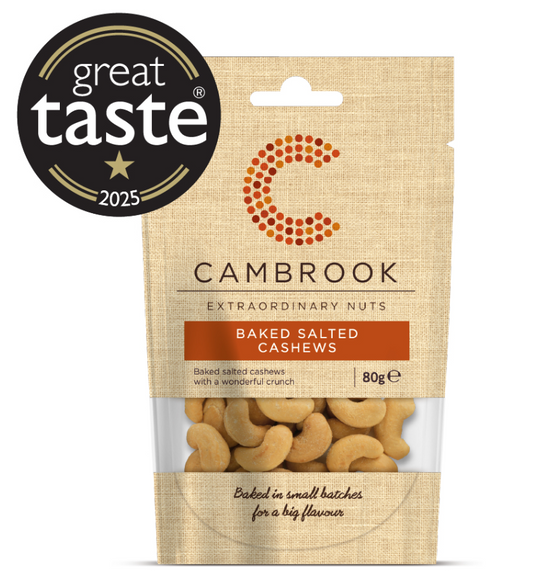Cambrook Baked & Salted Cashews 12 x 80gm