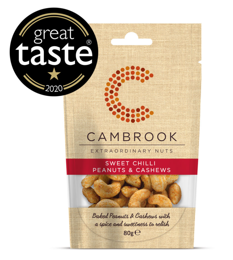 Cambrook Sweet Chilli Peanuts & Cashews 12 x 80gm