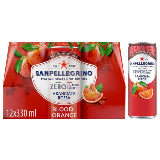 San Pellegrino ZERO Aranciata Rossa(Blood Orange) 12 x 330ml