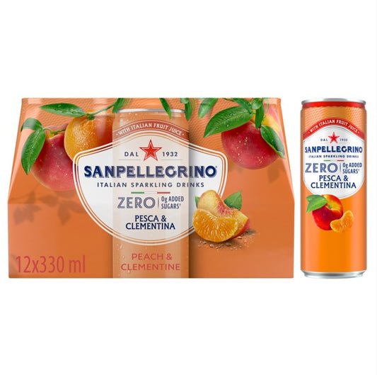 San Pellegrino ZERO Pesca & Clementina 12 x 330ml