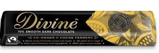Divine 70% Dark Chocolate Bar 30 x 35gm