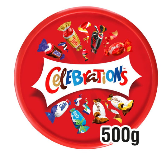 Celebrations Milk Chocolate & Biscuit Bars Tub 500gm