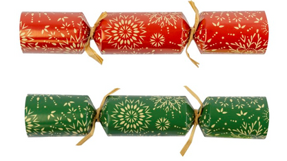 100 x 9" GREEN & RED SNOWBURST CRACKERS