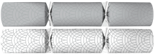 Luxury Silver & White Geo Crackers 50 x 11inch