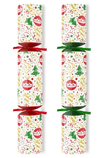 Festive Joy White Mixed Box Cracker 100 x 9inch