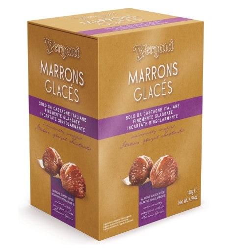 Vergani Marrons Glaces Gift Box 140gm