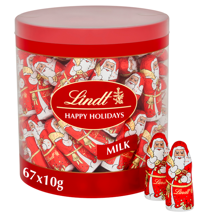 Lindt Mini Santa Drum 67 x 10gm