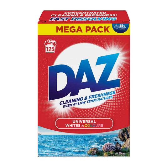 Daz Washing Powder Whites & Colours 125 Washes 6.25kg