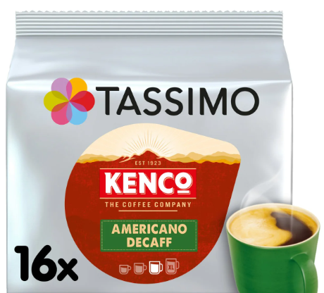 Tassimo Kenco Americano Decaff Coffee Pods 1 x 16