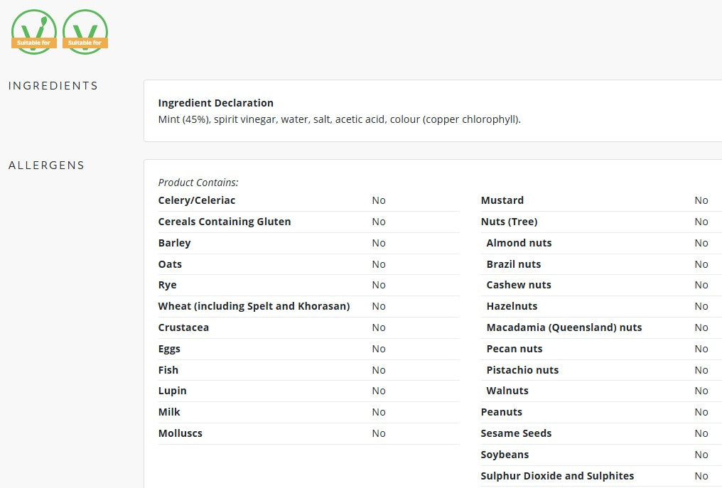 Colman's RETAIL Mint Sauce 165gm