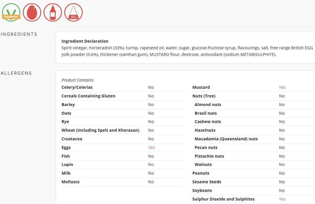 Colman's RETAIL Horseradish Sauce 136gm