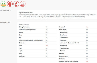 Colman's RETAIL Horseradish Sauce 136gm