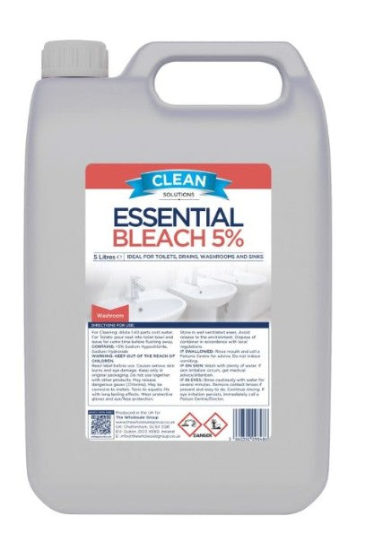 Clean Solutions Essential Thin Bleach 5% 5ltr