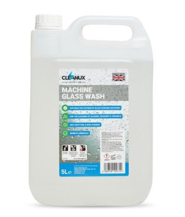 Cleanux Machine Glass Wash Liquid 5ltr