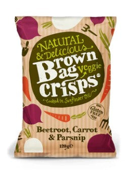 Brown Bag Beetroot, Carrot & Parsnip Veg Crisps 8 x 120gm