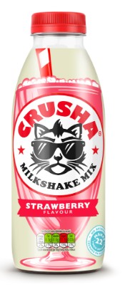 Crusha Strawberry Milk Shake Syrup 1ltr
