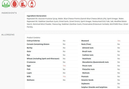 Lion Blue Cheese Dressing 2.27ltr